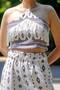 Back Giped Tassel Detail Crop Elastic Waist Slit Pants Cotton Fabric Double Suit - 8