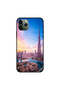 غطاء حماية لجهاز iPhone 11 Pro Max، انعكاسات غيوم مشمسة على برج خليفة