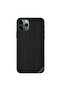 غطاء حماية لجهاز iPhone 11 Pro Max بنمط خشبي أسود
