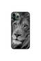 غطاء حماية لجهاز iPhone 11 Pro Max بتصميم أسد أسود وأبيض