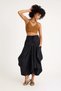 Baggy Long Skirt with Lace-up Waist and Pocket Detail - 2
