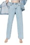 Women's Snow Washed High Waist Comfortable Denim Fabric Wide Leg Jeans