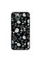 غطاء حماية لجهاز iPhone 11 Pro بنقشة زهور بالأبيض والأسود