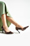 Leopard Patterned Vegan Leather Heeled Stiletto |   Stylish Women's Shoes |   Compatible with Special Day Combinations - 3