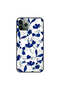 غطاء حماية لجهاز iPhone 11 Pro Max بنقشة زهور زرقاء وبيضاء