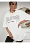 Oversize Cotton White Color California San Francisco Printed Relaxed Fit T-Shirt Unisex
