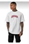 Oversize Cotton Chicago Printed Relaxed Fit T-Shirt Unisex
