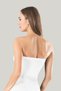 Women's Strapless Tank Top White Cotton Basic - 2