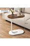 Modern C-Shaped Rectangle Wooden Side Table with Simple Light Design Iron Coffee Table for Living Ro - 6