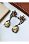 Zircon Stone Tree of Life Water Drop Dangle Earrings - 4