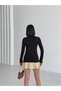 Women's 2-Piece Long Sleeve Bodysuit White, Black Crew Neck Bodysuit Cotton Cycling Badi 2Pcs - 4
