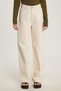Women's Regular Fit 100% Cotton Wide Leg Beige Jean Jeans