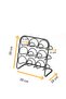 Teknotel Metal 9-Piece Spice Rack Stand with 9 Glass Spice Containers Salt Shaker Matte Black Mg025 - 4