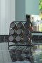 Teknotel Metal 9-Piece Spice Rack Stand with 9 Glass Spice Containers Salt Shaker Matte Black Mg025