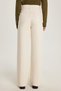 Women's Regular Fit 100% Cotton Wide Leg Beige Jean Jeans - 5