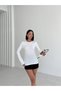 Women's 2-Piece Long Sleeve Body White,White Crew Neck Body Cotton Cycling Badi 2Pcs - 8