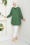 Women's Collar Detail Ruffled Yoke Shirt - 2