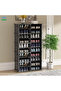 16 Cubes Wardrobe Plastic Movable Wardrobe Storage Display Cabinet With White Door - 5