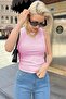 Pink Thick Strap Regular Cut Basic Undershirt Mg2059 - 4