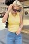 Yellow Thick Strap Regular Cut Basic Undershirt Mg2059 - 7
