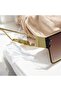 Vintage Rectangle Gold Brown Women Sunglasses - 4