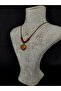Tiger Eye Heart Necklace – Natural Stone & Brown Beaded, - 4