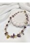 Amethyst Stone and Pearl Detailed Necklace – Figure Tip, Handmade Design - 3
