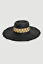 Women Black Straw Beach Hat Nbmht07