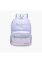 Floral Print Backpack with Adjustable Straps and Zip Closure - 33x46x17 cms