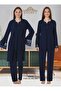 Effort Pregnant Maternity Lace Detailed Pajama Set with Dressing Gown - 2
