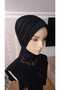 Black Drapesi Glitter Scarf Type Model Ready Veil Ready Shawl Ready Turban