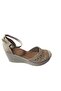 Women's Wedge Heeled Straw Knitwear Summer Sandals - 5