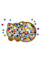 Sleeping Cat Mosaic Art Set - Artistic Mosaic Children's Activity Set with Wooden Figures - DIY Set - 3
