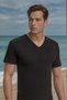 Men's 100% Cotton V-Neck Short Sleeve 2 Pieces Black - White T-Shirt Ll.Il10.Ke12.001 - 2