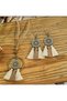 Yiwu 3 Pieces Retro Ethnic Style Women's Jewelry Set - Antique Bronze Round in Coffee Tone - 8