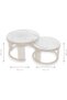 2-piece marble and metal coffee table set - 2