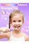 Seago Kids Electric Toothbrush with 2 Mins Brushing Timer and 4 Replacement Brush Heads, Rainbow LED - 2