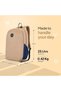 Daybreak 15.6 Inch Laptop Backpack 22L Capacity Polyester Beige Elastic Pockets - 5