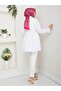 Women's Buttoned Lace Detailed White Shirt - 5