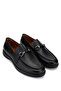 Men's Genuine Leather Black Loafer Shoes - 2