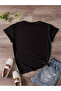 V-Neck Oversize Teddy Bear Printed T-Shirt - 2