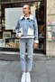 Jean Jacket with Faux Fur Detail - Oversize Denim Plush - 3