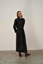 Anthracite Pile Detailed Wool Midi Skirt - 4