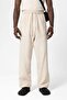 Baggy Linen Trousers with Side Pockets Natural - 2