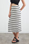 Striped Elastic Waist Knitwear Skirt - 2