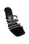 Anthracite Stone Multi-Strap Heeled Suede Slippers - 3