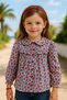 Girl's floral long sleeve shirt - 6