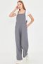Women's Dark Gray Pocketed Wide Leg Gardener Jumpsuit Arm-25Y001043