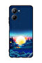 غطاء حماية لهاتف Realme C33 مع منظر غروب الشمس