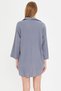 Women's Light Gray Shirt Collar Front Lace-Up Kimono Shirt Arm-25K001006 - 6